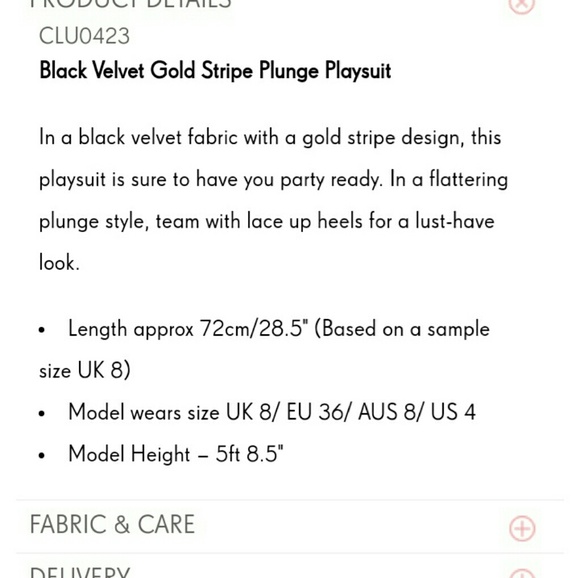 NWT Black Plunge V Neck Playsuit Romper US Size 4 - Picture 5 of 6